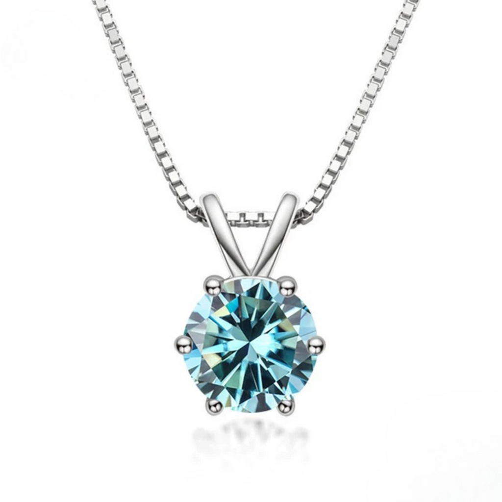 Elegante Solitaire Halsketting met Moissaniet