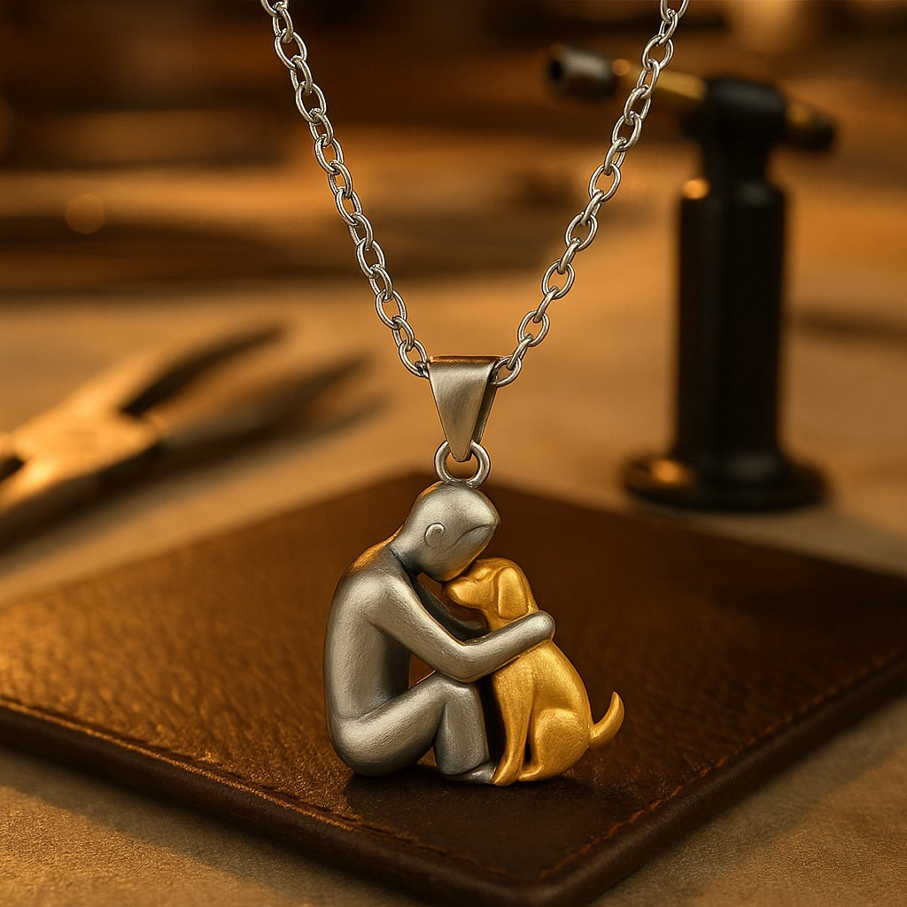Embracing Animal Necklace