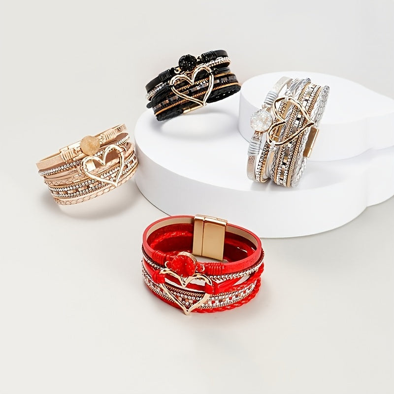 Boho Multilaags Leren Armband
