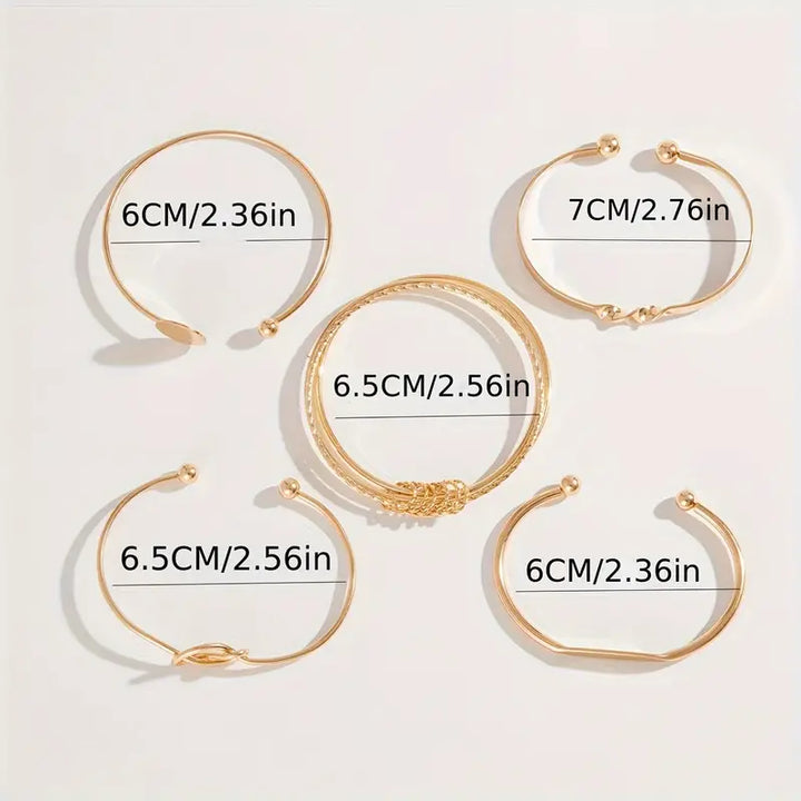 Elegant Gold Bracelet Set