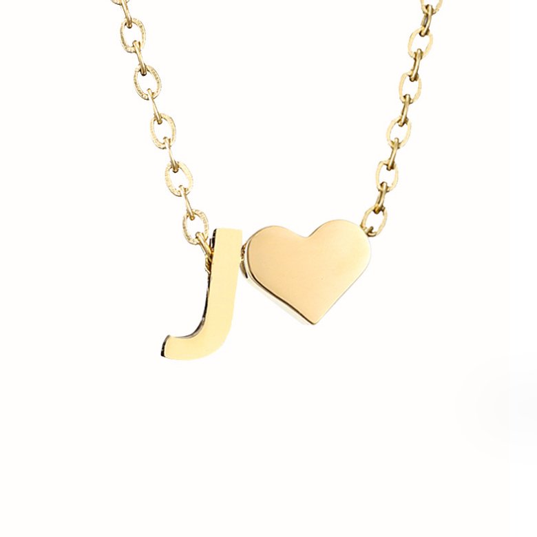 Timeless Initial Necklace with Heart Pendant