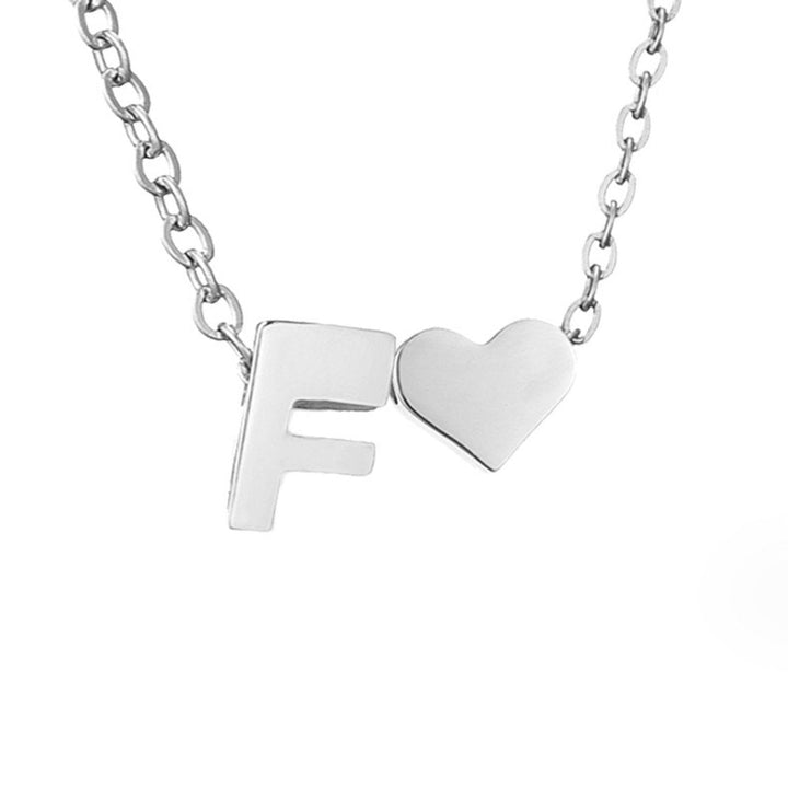 Timeless Initial Necklace with Heart Pendant