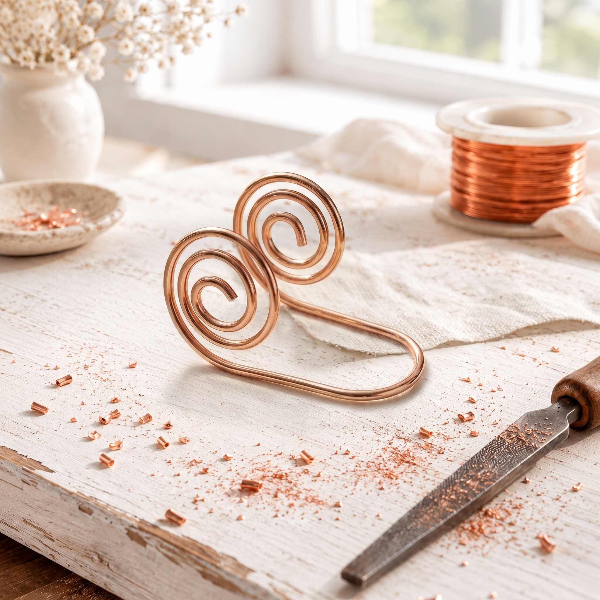 Volute Koperen Handspiraal