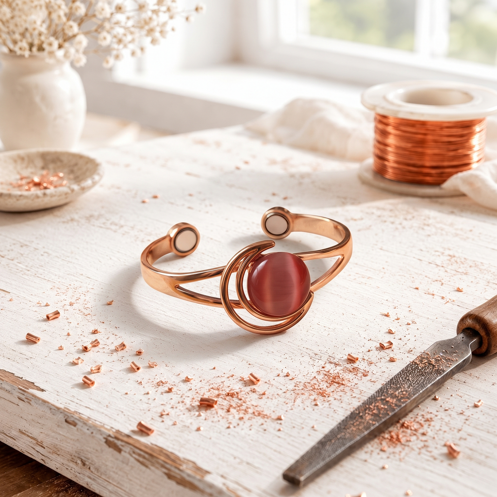 Hearth Rose Copper Bracelet