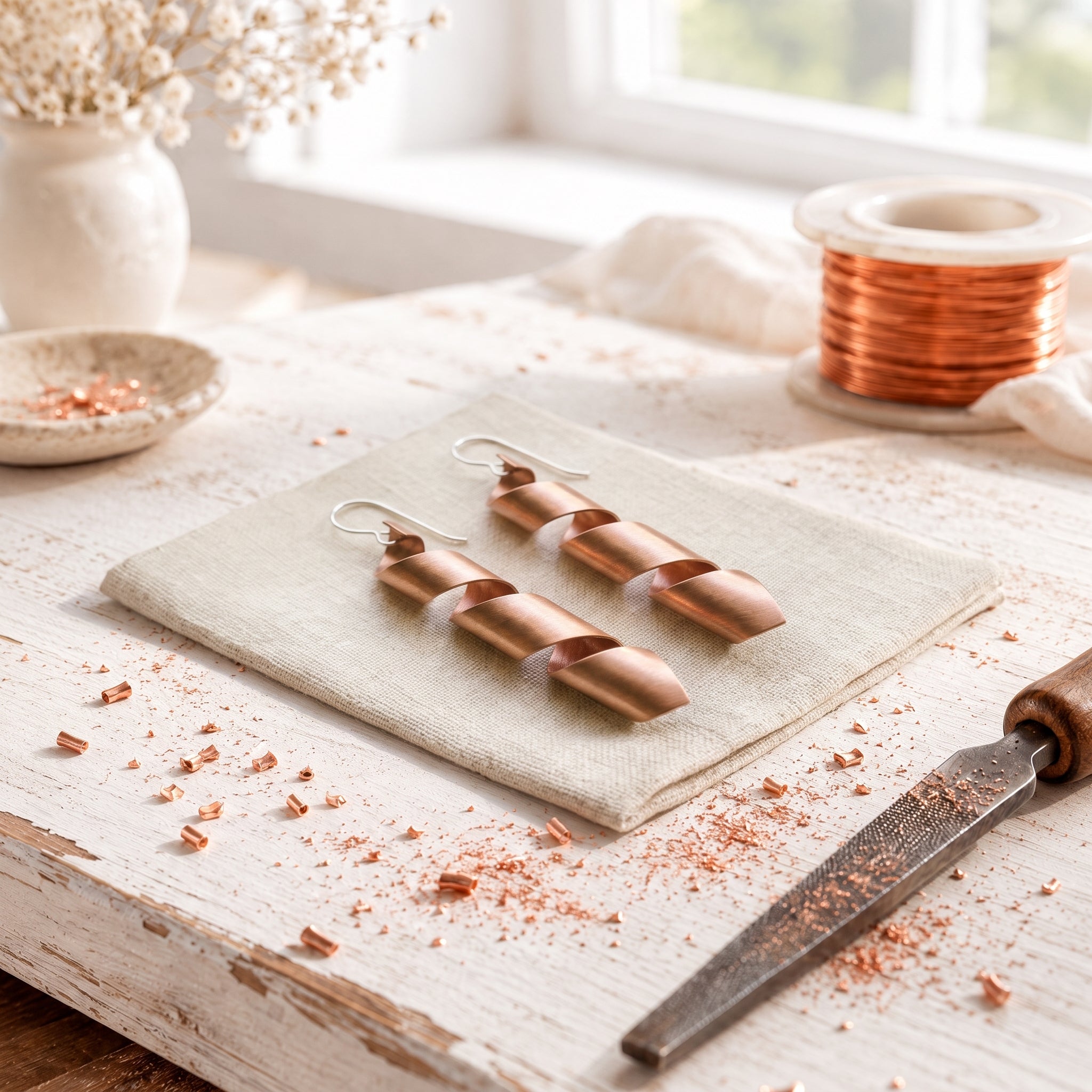 Helix Copper Earrings