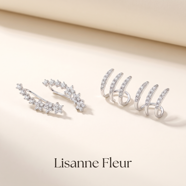 Bundle: Timeless Flower Earrings + Elegant Triple Earring