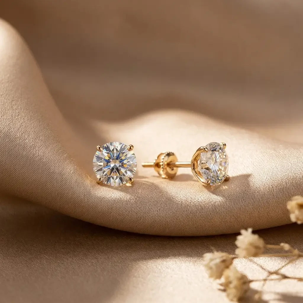 Chic White Gold Tera Earrings