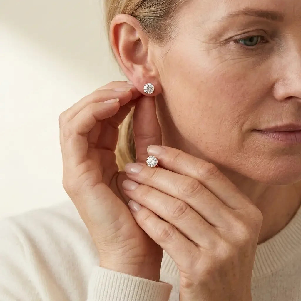Chic White Gold Tera Earrings