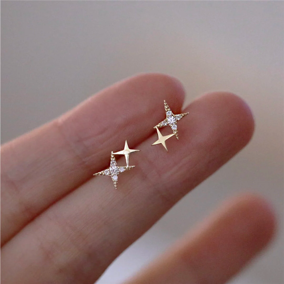 Sparkling star earrings