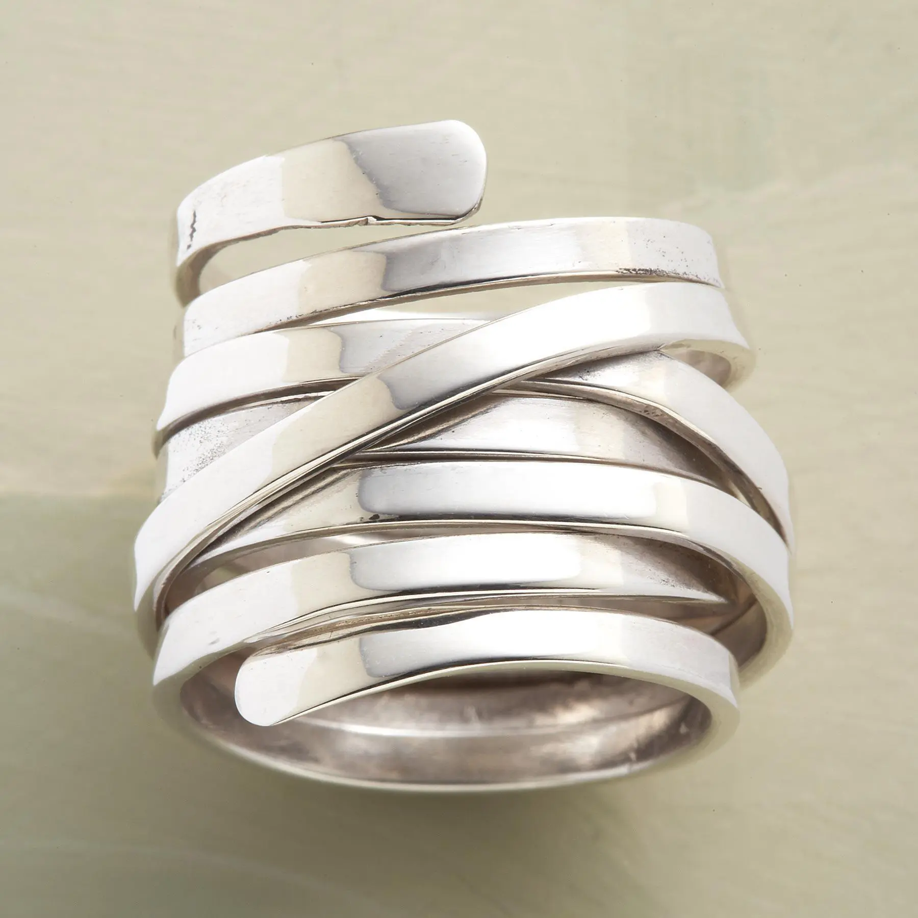 Bundel: Elegante Vintage Zilveren Ring + Zilveren ring met gouden draad
