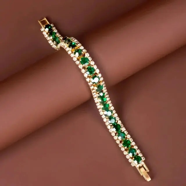 Green and gold bracelet