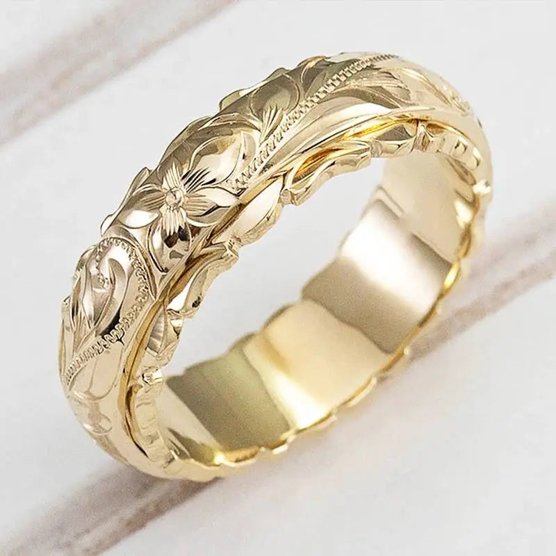Bundle: Bracelet Set 5 pieces in gold + Gold Ring "Old Flower"