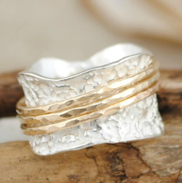 Draai Ring Duo™ – Goud & Zilver