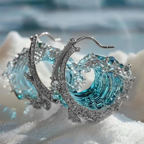 Wavy Sea Earrings