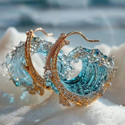 Wavy Sea Earrings