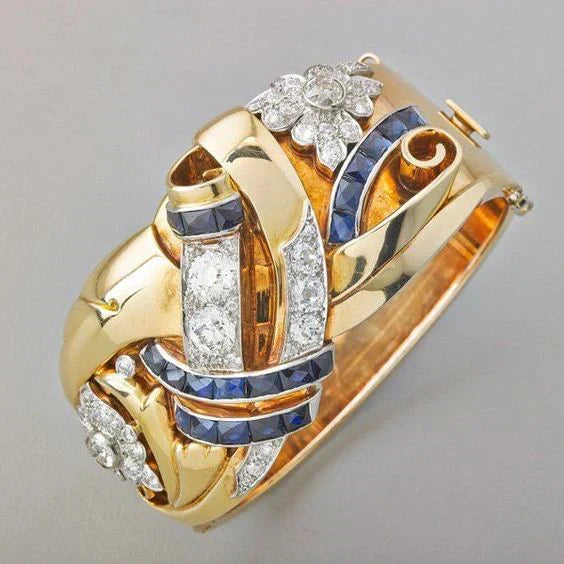 Vintage Gouden Ring met Zirkonia