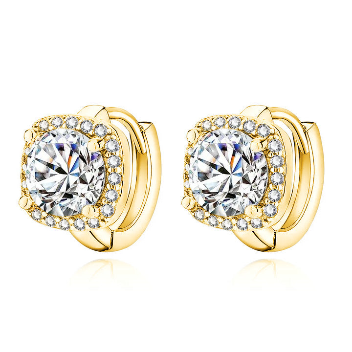 Square Earrings in Gold
