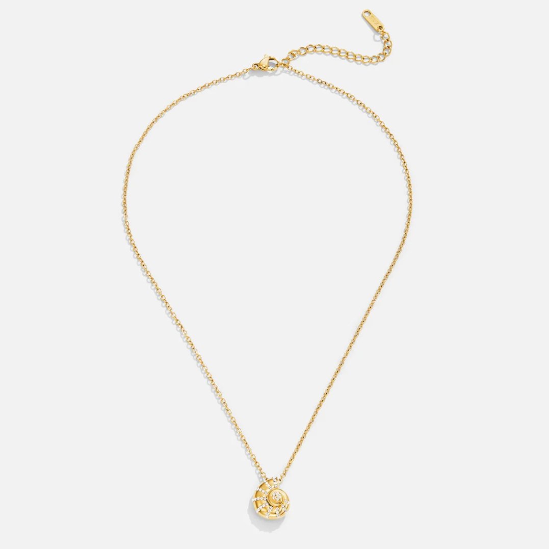 Necklace with Shell Crystal Pendant