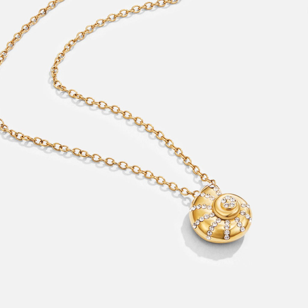 Necklace with Shell Crystal Pendant