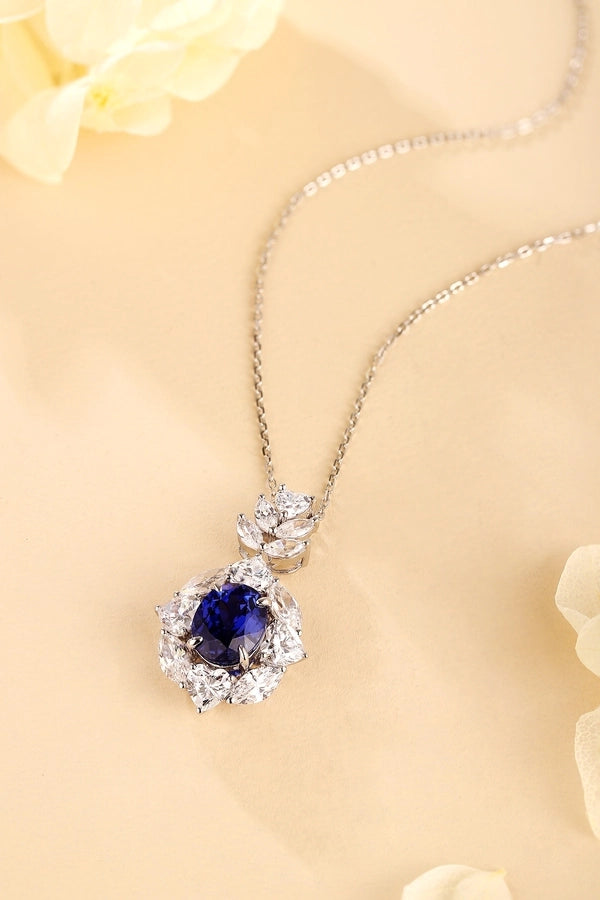 Eliza Pendant Necklace, Cultivated Sapphire