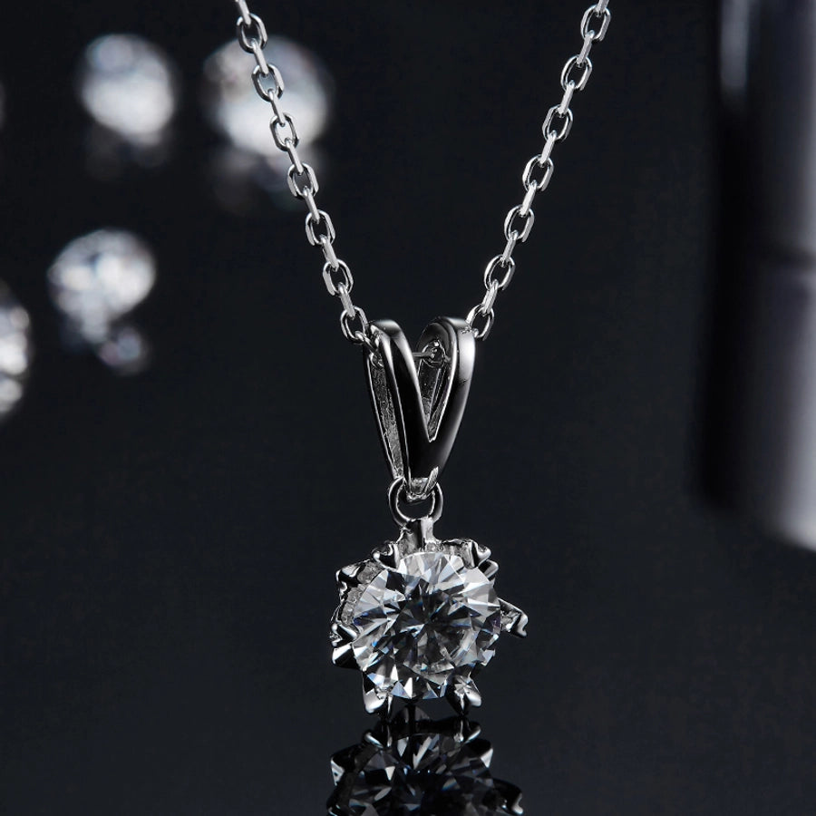 Glamorous Snowflake Earrings and Necklace, Lab-Grown Diamond