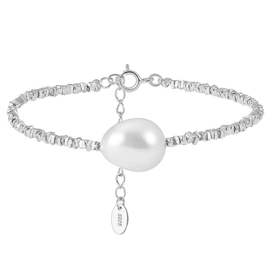 Anemona Bracelet, Silver, Elegant Freshwater Pearl