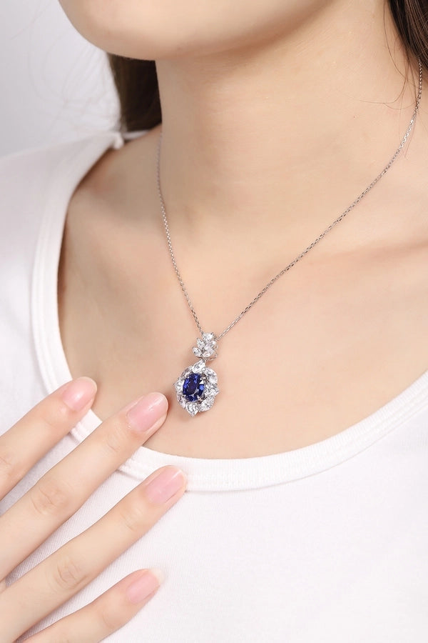 Eliza Pendant Necklace, Cultivated Sapphire