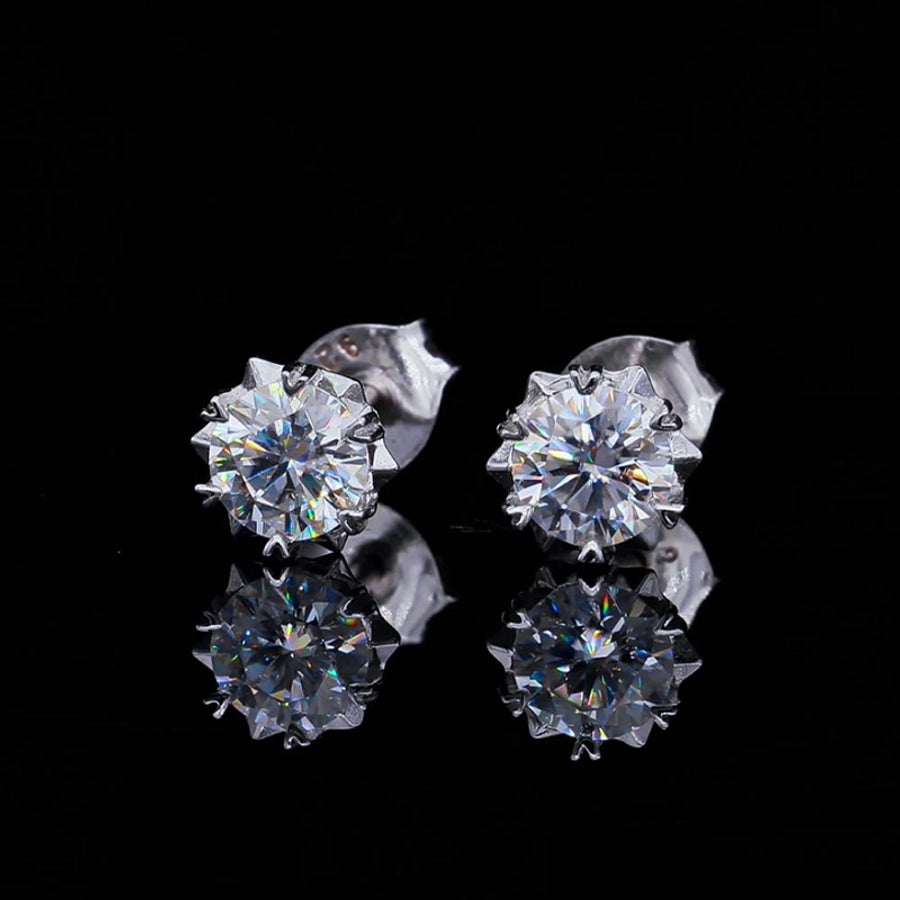 Glamorous Snowflake Earrings Lab-Grown Diamond