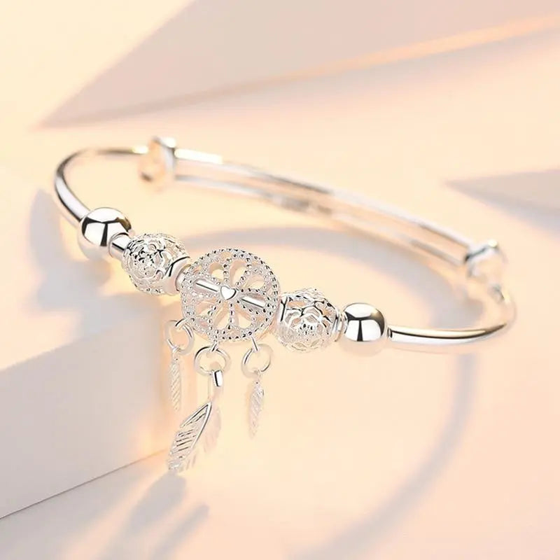 Armband met dromenvanger hanger van zilver