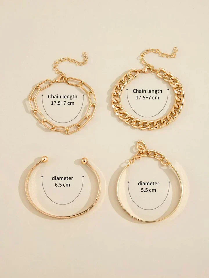 Élan Mercer White Gold Bracelet Set