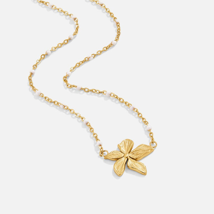 Elegant Necklace with Gold Flower